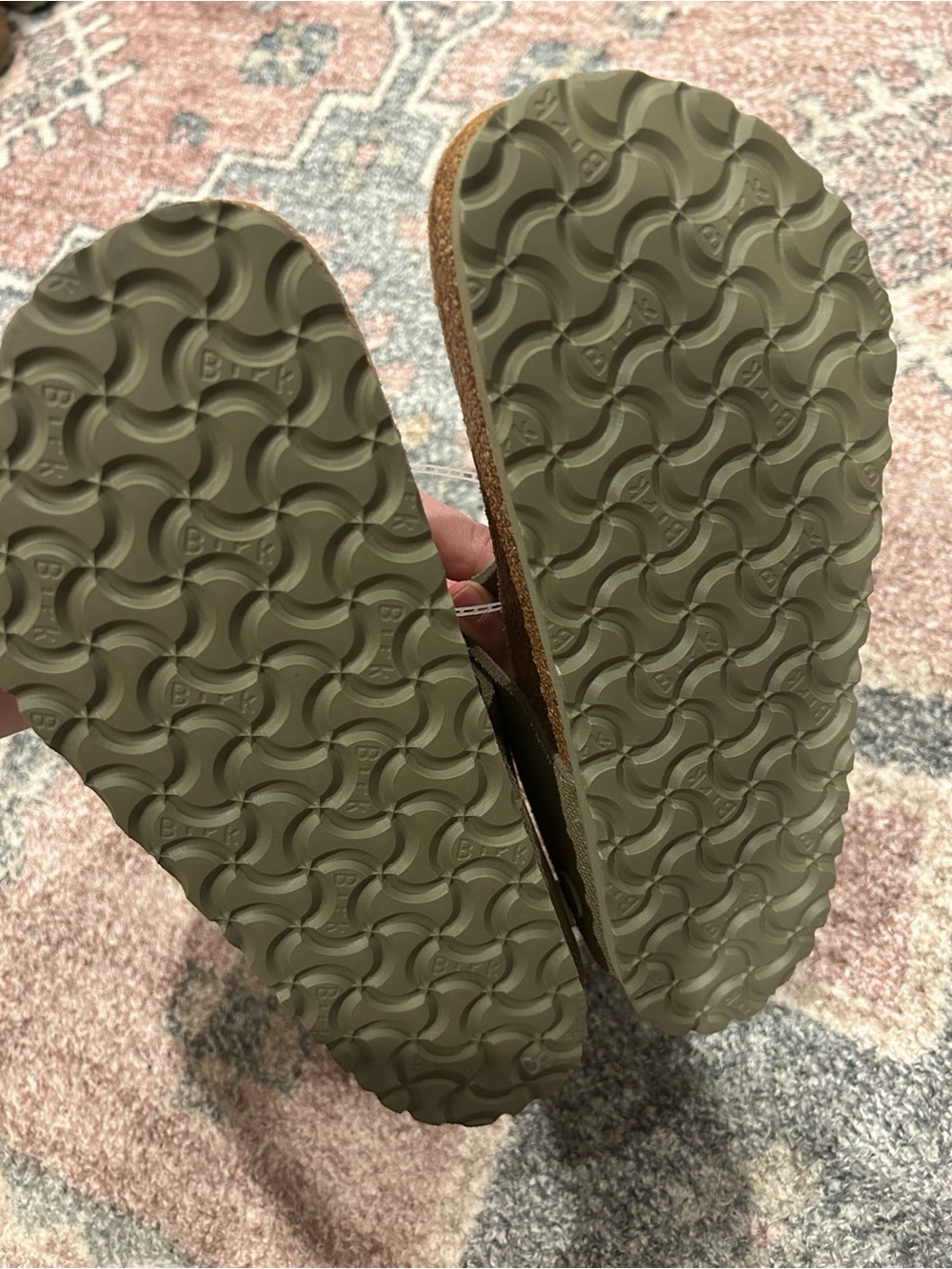 Birkenstock Olive Green Textile Gizeh Thong Sandals - Picture 3 of 4